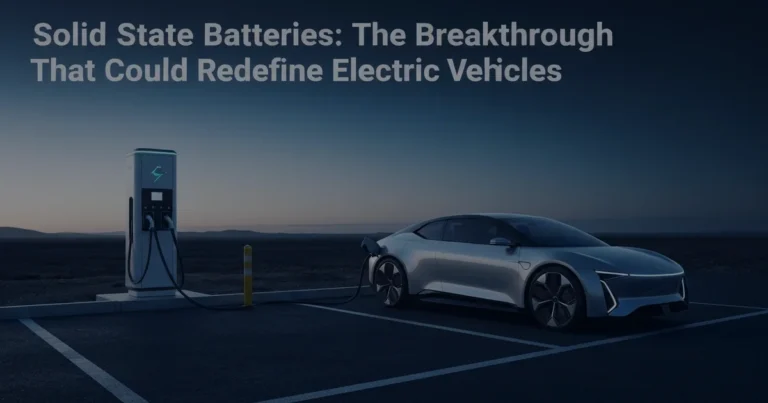 Solid State Batteries: The Breakthrough That Could Redefine Electric Vehicles